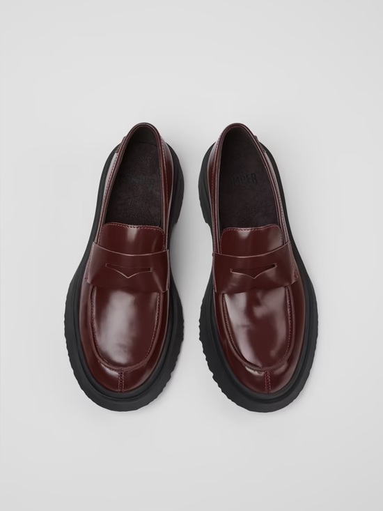 Camper Shoes - NWOT Camper Walden Burgundy Leather Moccasins